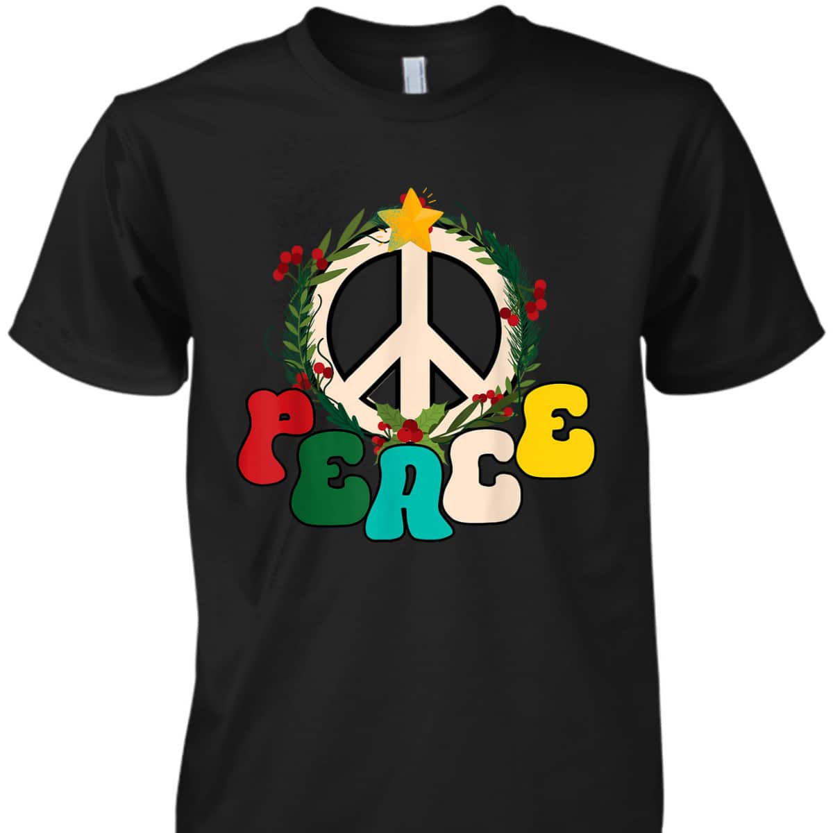 Christmas Peace Sign Peace Christmas T-Shirt Christmas Peace Sign Peace Christmas T-Shirt