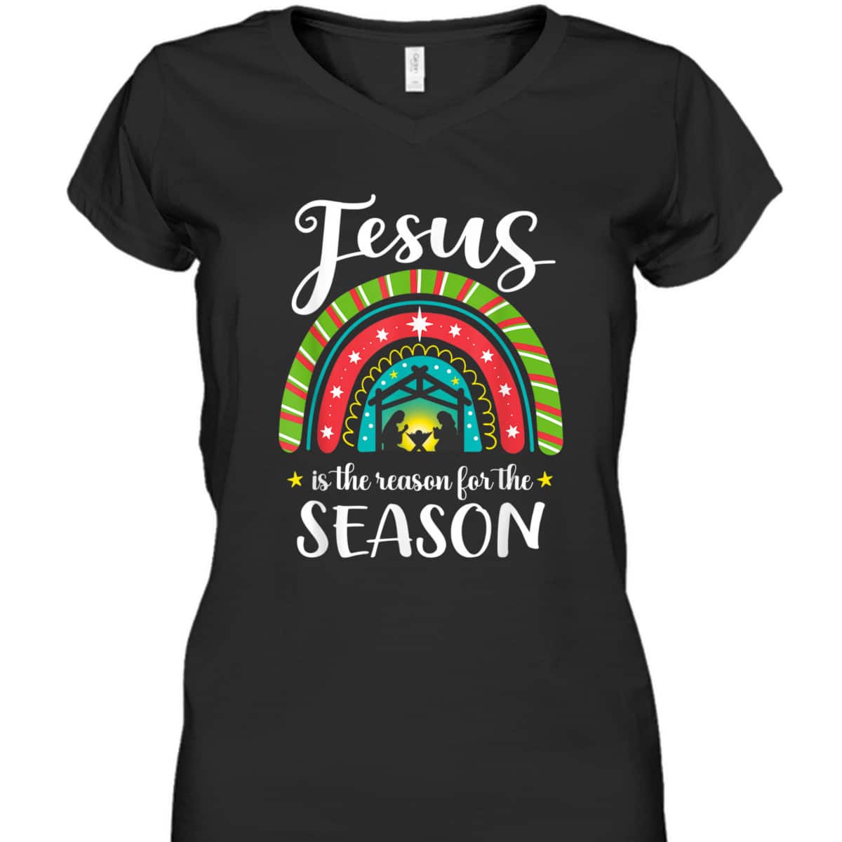 Christmas Christian Jesus Is The Reason For The Season Nativity Scene T-Shirt Christmas Christian Jesus Is The Reason For The Season Nativity Scene T-Shirt