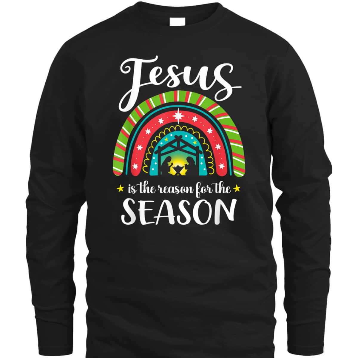 Christmas Christian Jesus Is The Reason For The Season Nativity Scene T-Shirt Christmas Christian Jesus Is The Reason For The Season Nativity Scene T-Shirt