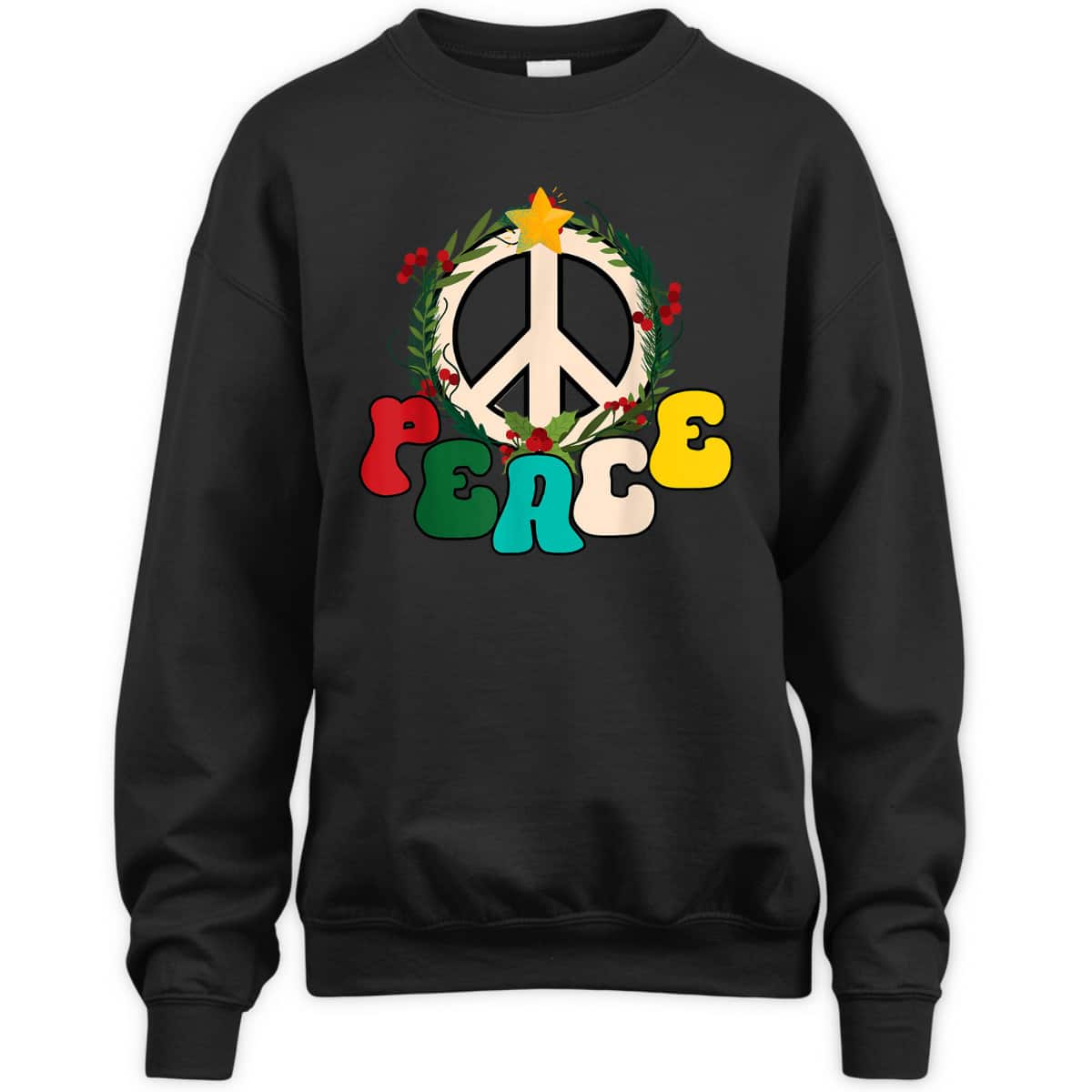 Christmas Peace Sign Peace Christmas T-Shirt Christmas Peace Sign Peace Christmas T-Shirt