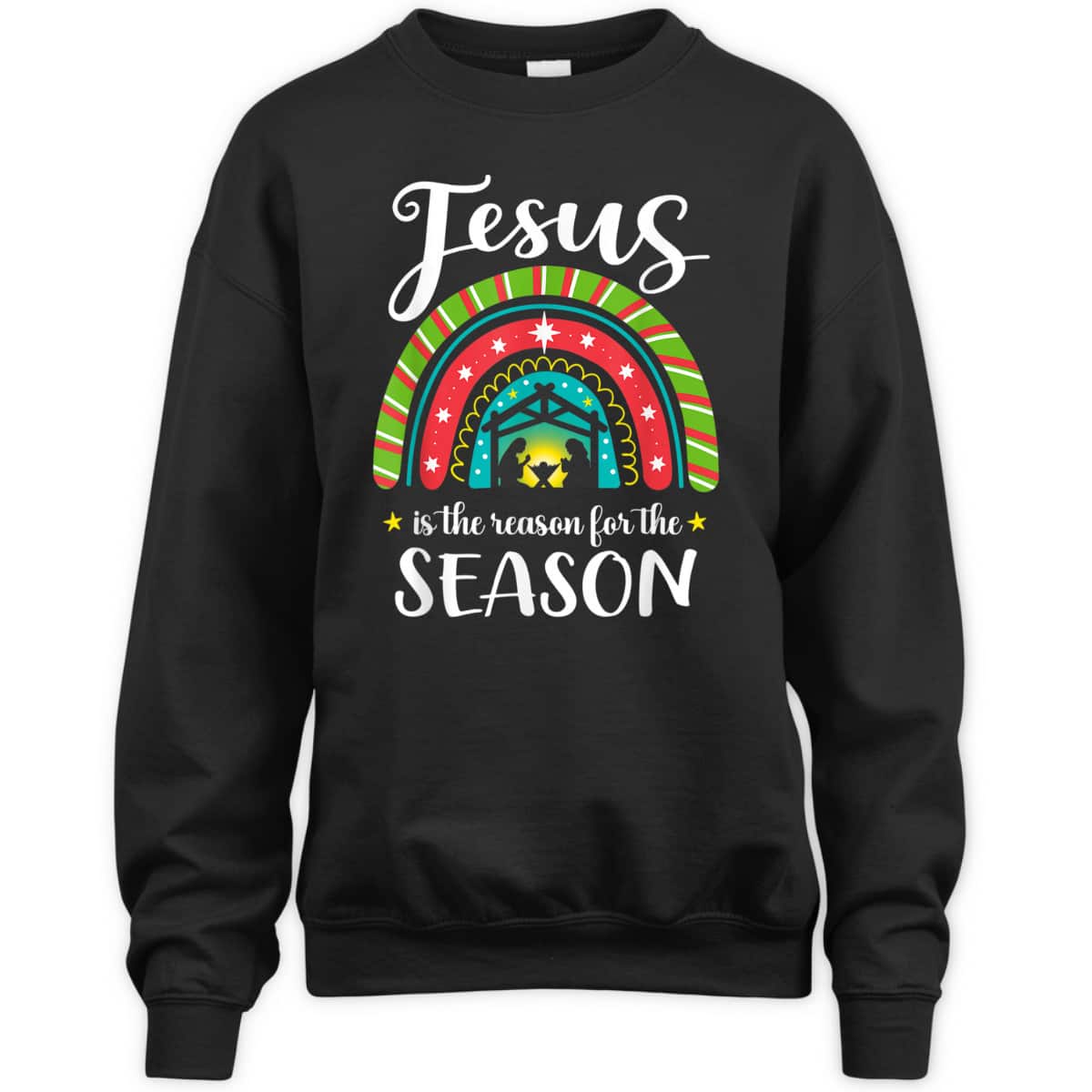 Christmas Christian Jesus Is The Reason For The Season Nativity Scene T-Shirt Christmas Christian Jesus Is The Reason For The Season Nativity Scene T-Shirt