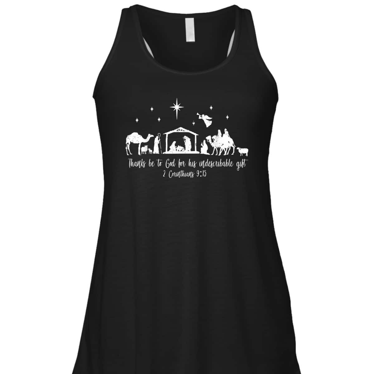 Christian Bible Verse Christmas Nativity 2 Corinthians 9:15 T-Shirt Christian Bible Verse Christmas Nativity 2 Corinthians 9:15 T-Shirt