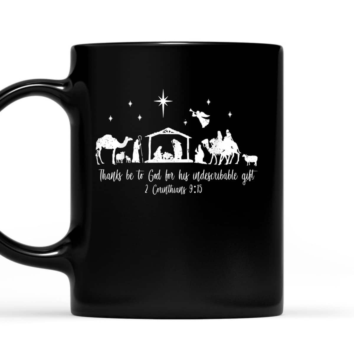 Christian Bible Verse Christmas Nativity 2 Corinthians 9:15 T-Shirt Christian Bible Verse Christmas Nativity 2 Corinthians 9:15 T-Shirt