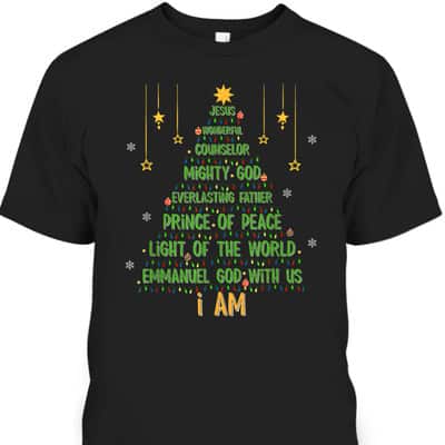 Christmas Tree Jesus Christian Bible Faith Holiday Season T-Shirt