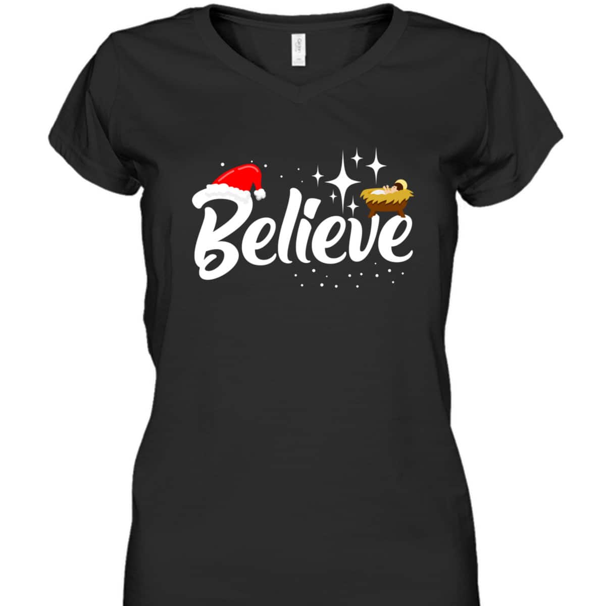 Believe Jesus Christmas Baby Jesus Christian T-Shirt Believe Jesus Christmas Baby Jesus Christian T-Shirt