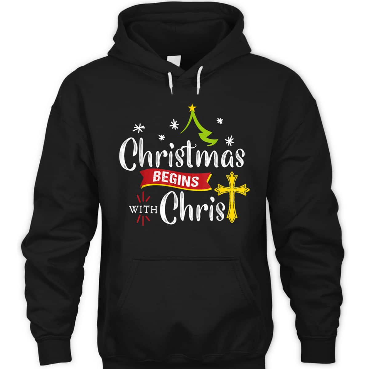 Christmas Begins With Christ Jesus Christian Cross T-Shirt Christmas Begins With Christ Jesus Christian Cross T-Shirt