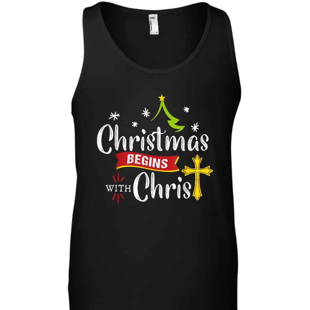 Christmas Begins With Christ Jesus Christian Cross T-Shirt Christmas Begins With Christ Jesus Christian Cross T-Shirt