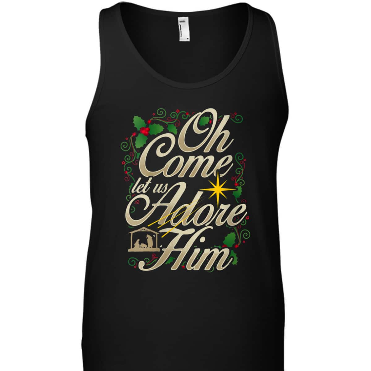 Oh Come Let Us Adore Him Nativity Christmas Religious Jesus T-Shirt Oh Come Let Us Adore Him Nativity Christmas Religious Jesus T-Shirt