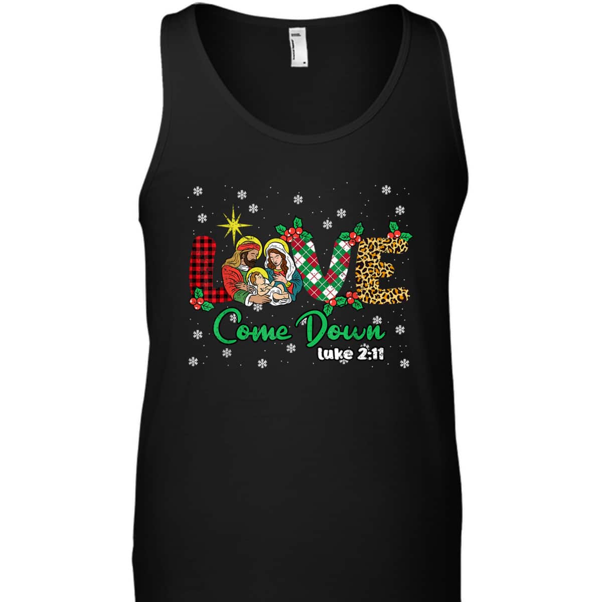 Love Christmas Pajama Plaid Leopard Christian Bible Verse T-Shirt Love Christmas Pajama Plaid Leopard Christian Bible Verse T-Shirt