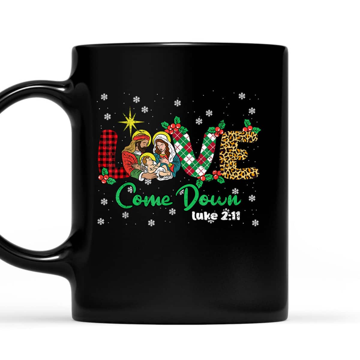 Love Christmas Pajama Plaid Leopard Christian Bible Verse T-Shirt Love Christmas Pajama Plaid Leopard Christian Bible Verse T-Shirt