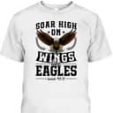 Soar High On Wings Like Eagles Patriotic Christian Bible Verse T-Shirt