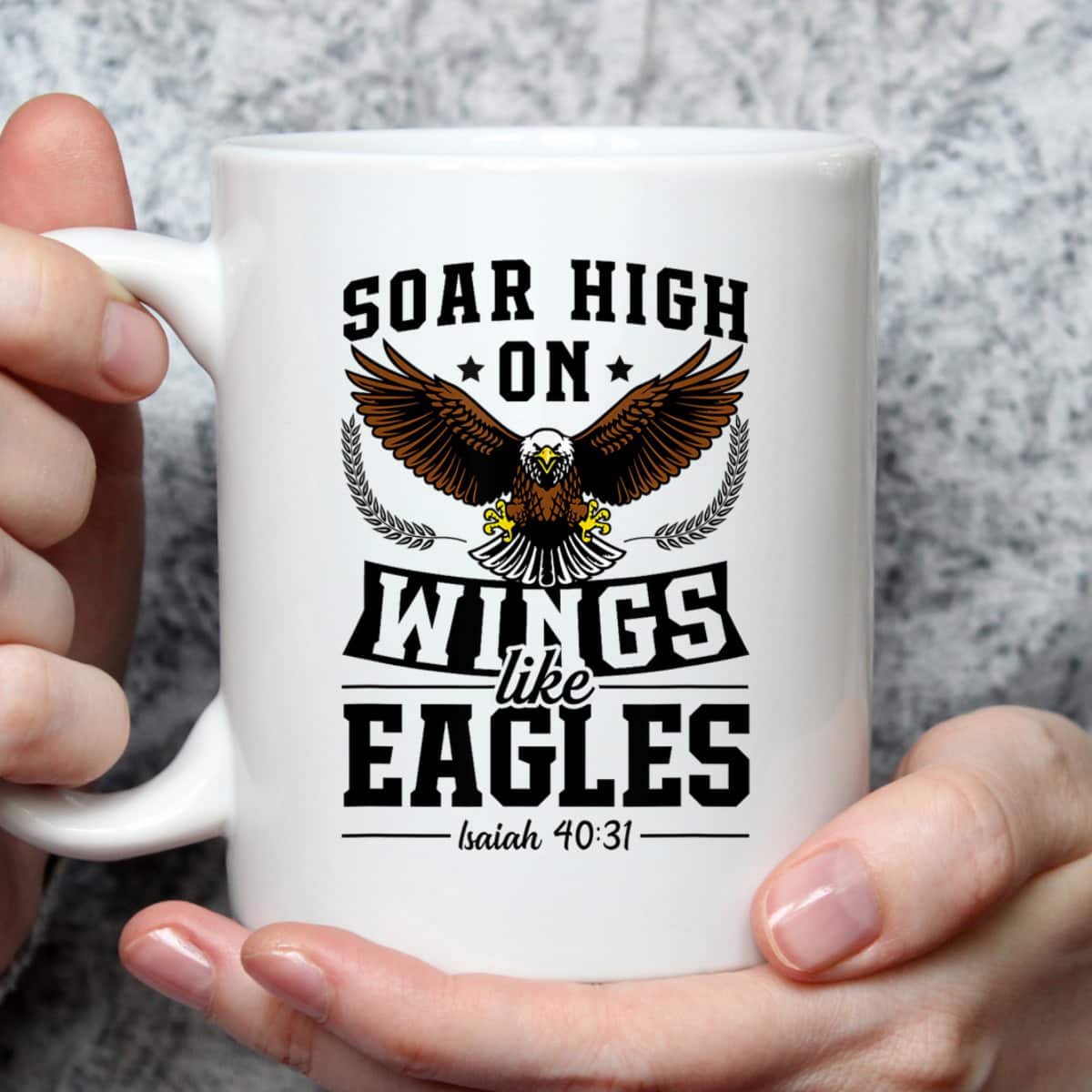 Soar High On Wings Like Eagles Patriotic Christian Bible Verse T-Shirt Soar High On Wings Like Eagles Patriotic Christian Bible Verse T-Shirt