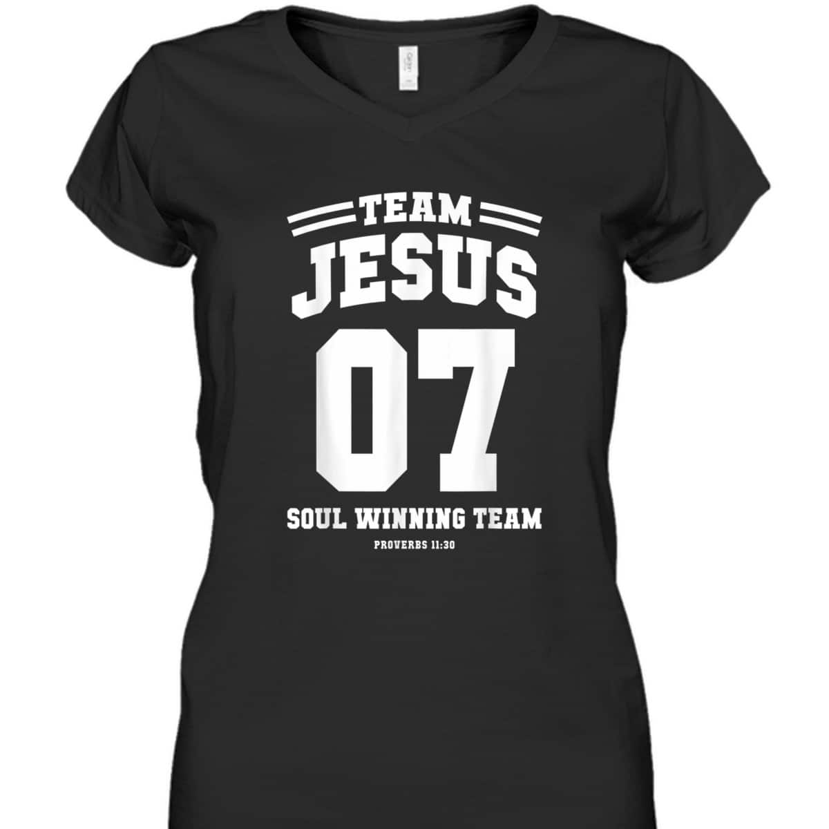 Christian T-Shirt Team Jesus 7 Soul Winning Team Christmas Christian T-Shirt Team Jesus 7 Soul Winning Team Christmas