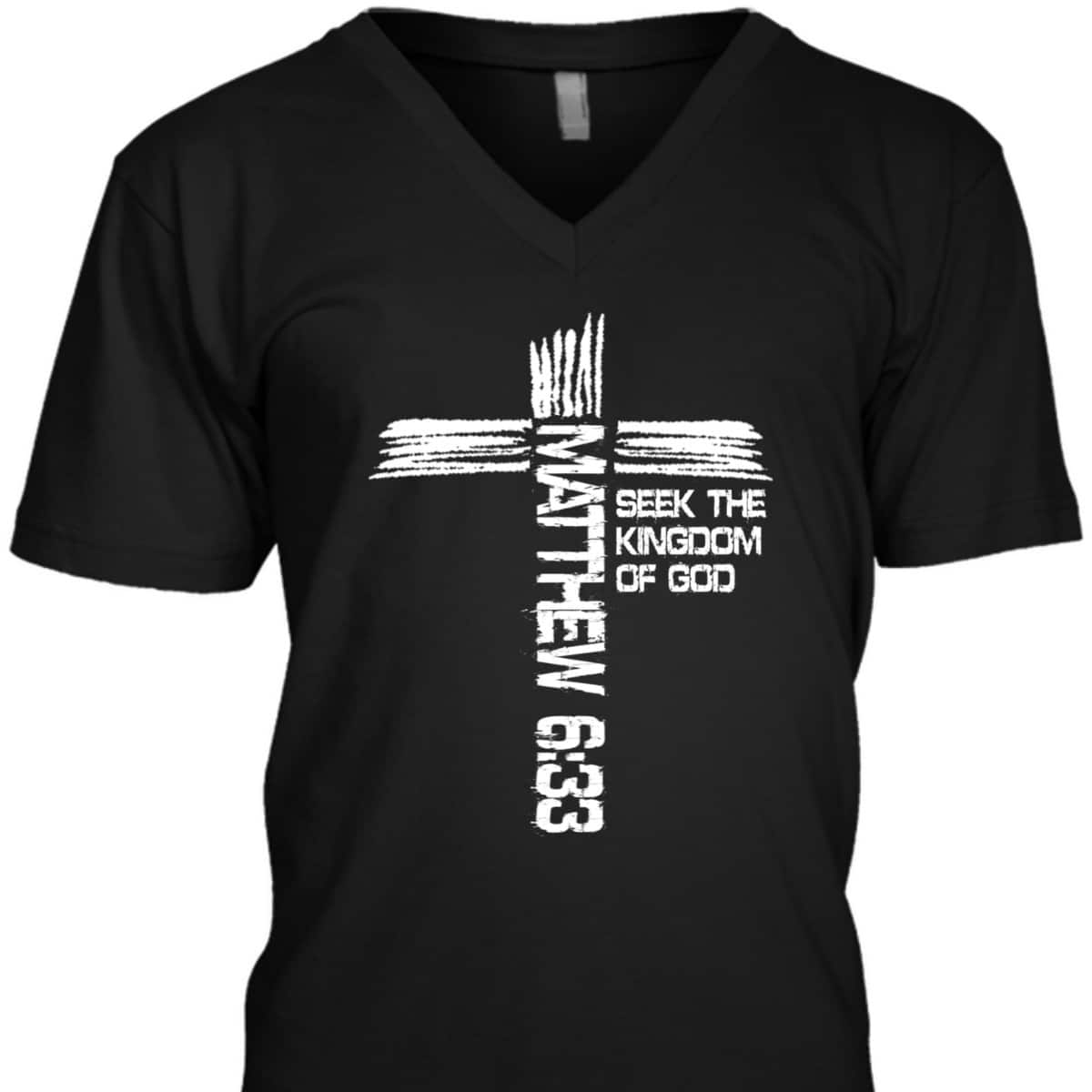 Matthew 633 Christian Bible Verse And Cross T-Shirt