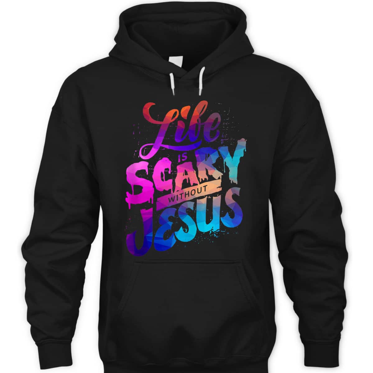 Colorful Life Is Scary Without Jesus Christian Faith Halloween T-Shirt Colorful Life Is Scary Without Jesus Christian Faith Halloween T-Shirt