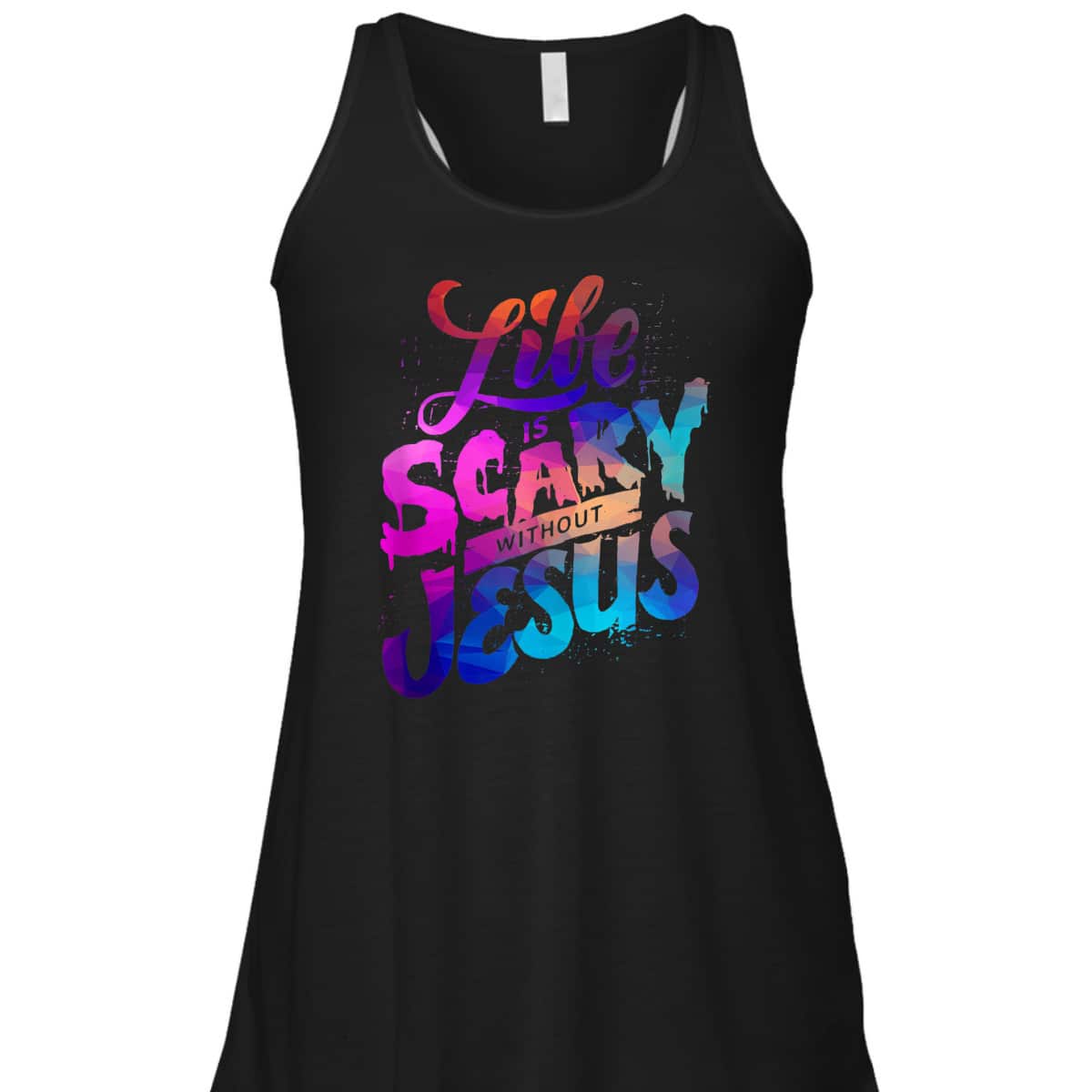 Colorful Life Is Scary Without Jesus Christian Faith Halloween T-Shirt Colorful Life Is Scary Without Jesus Christian Faith Halloween T-Shirt
