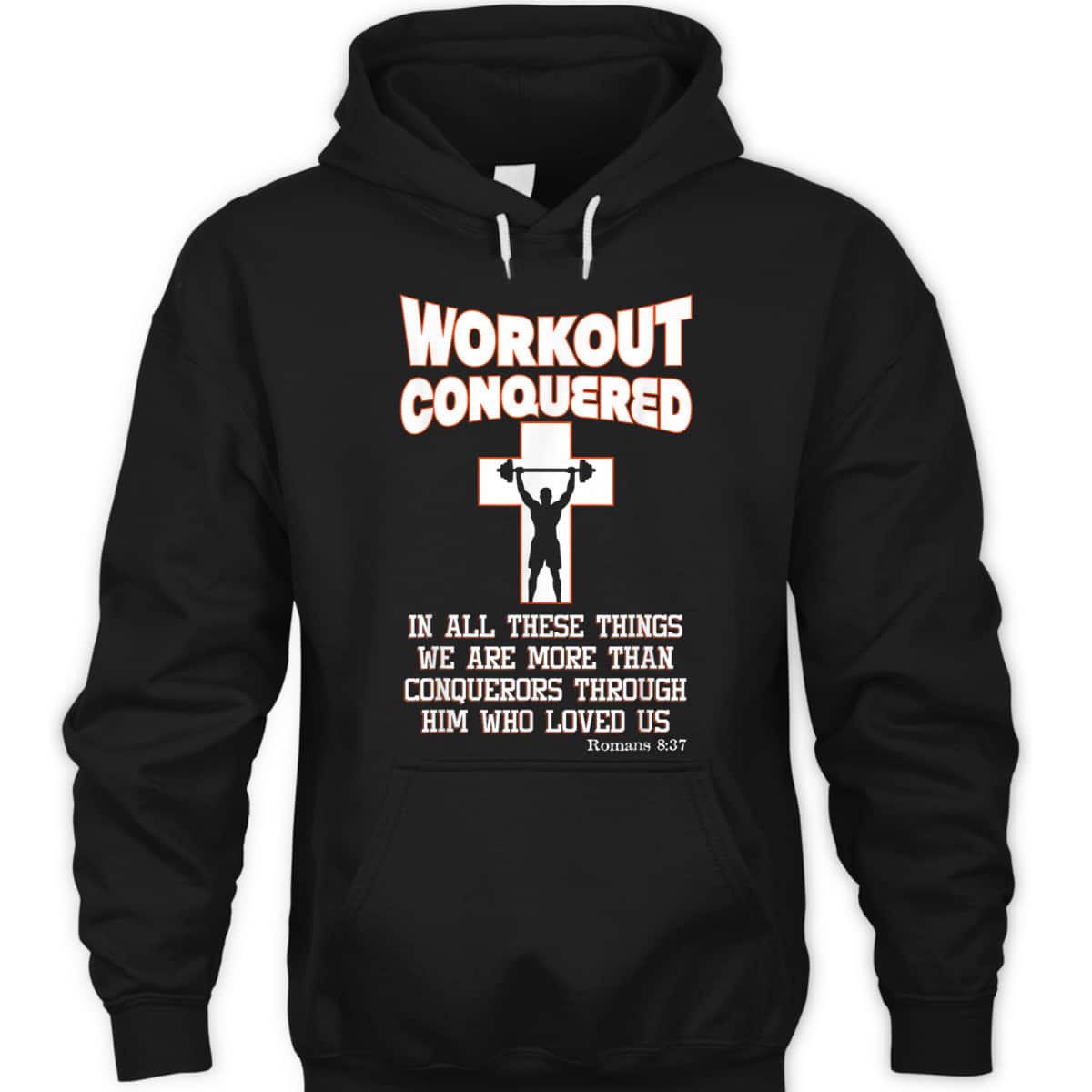 Scripture Christian Fitness Workout Conquered T-Shirt Scripture Christian Fitness Workout Conquered T-Shirt