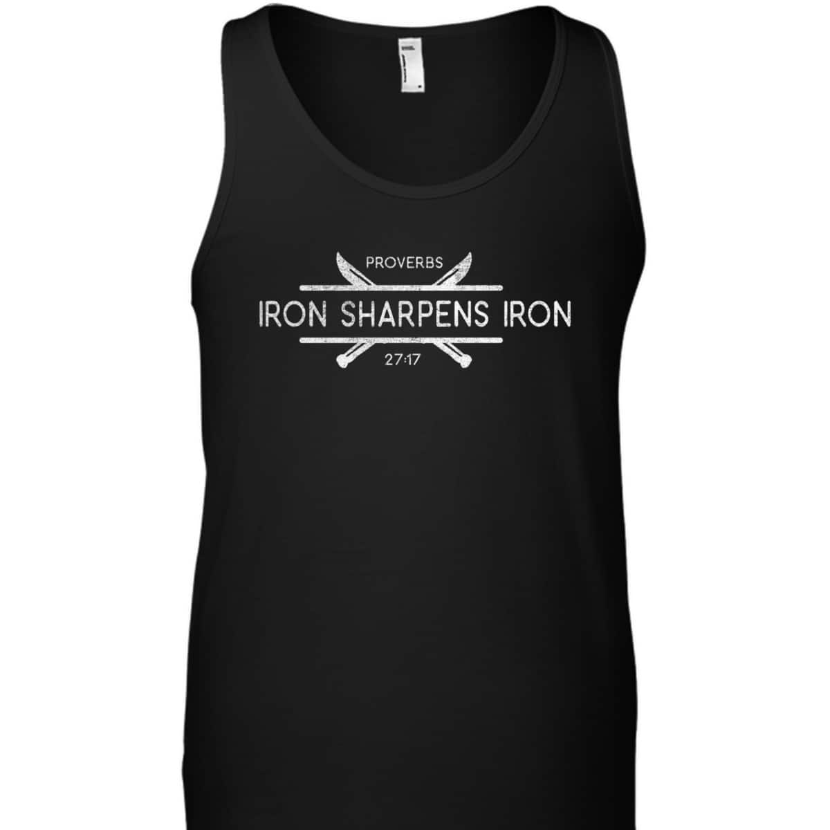 Christian Iron Sharpens Iron Bible Verse T-Shirt Christian Iron Sharpens Iron Bible Verse T-Shirt