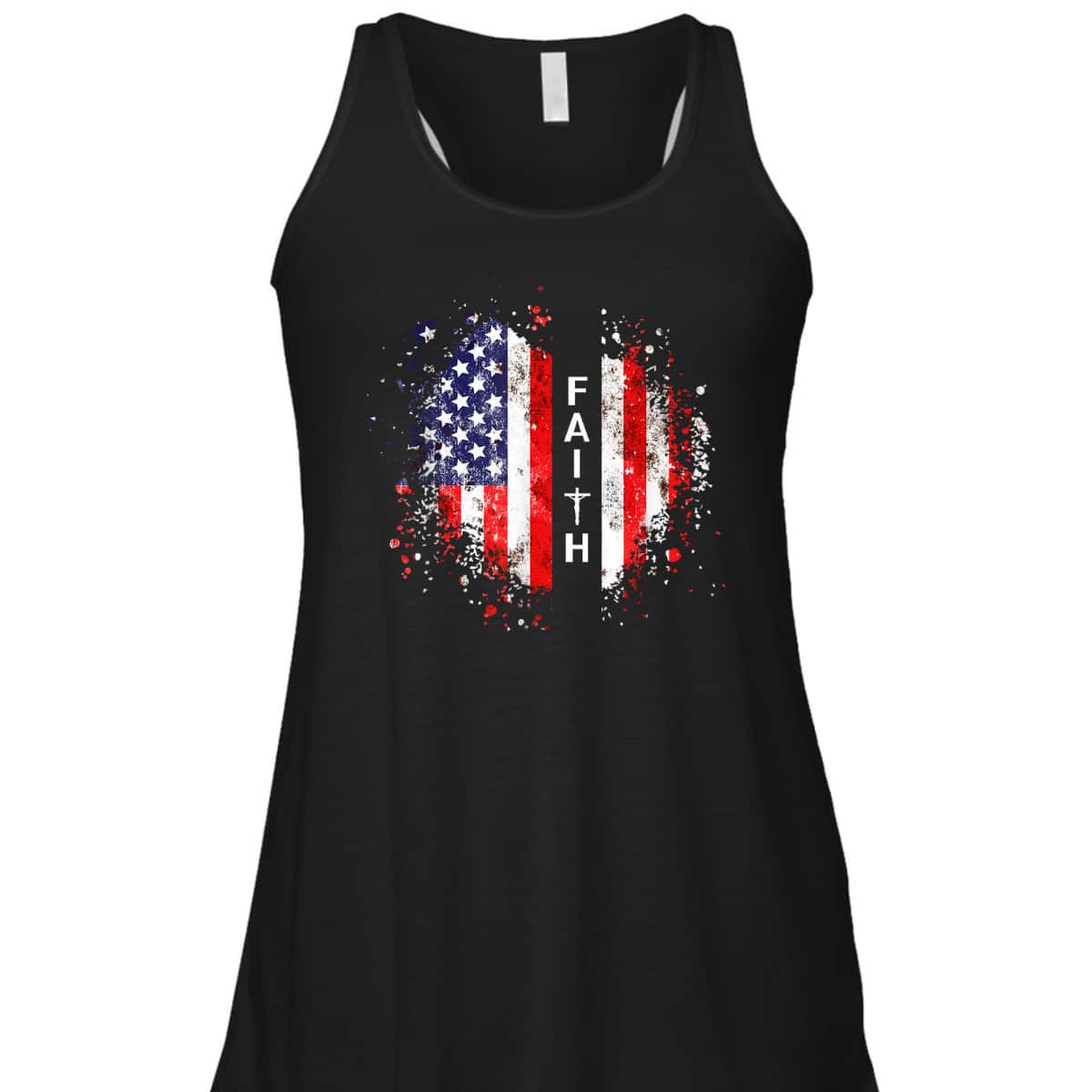 Love In Faith American Faith Graphic Christian US Flag T-Shirt Love In Faith American Faith Graphic Christian US Flag T-Shirt