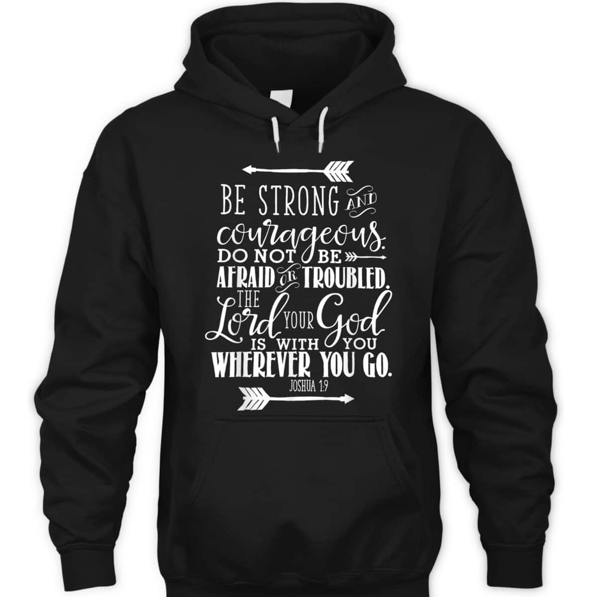 Joshua 19 Christian Bible Verse Pink Be Strong And Courageous T-Shirt Joshua 19 Christian Bible Verse Pink Be Strong And Courageous T-Shirt