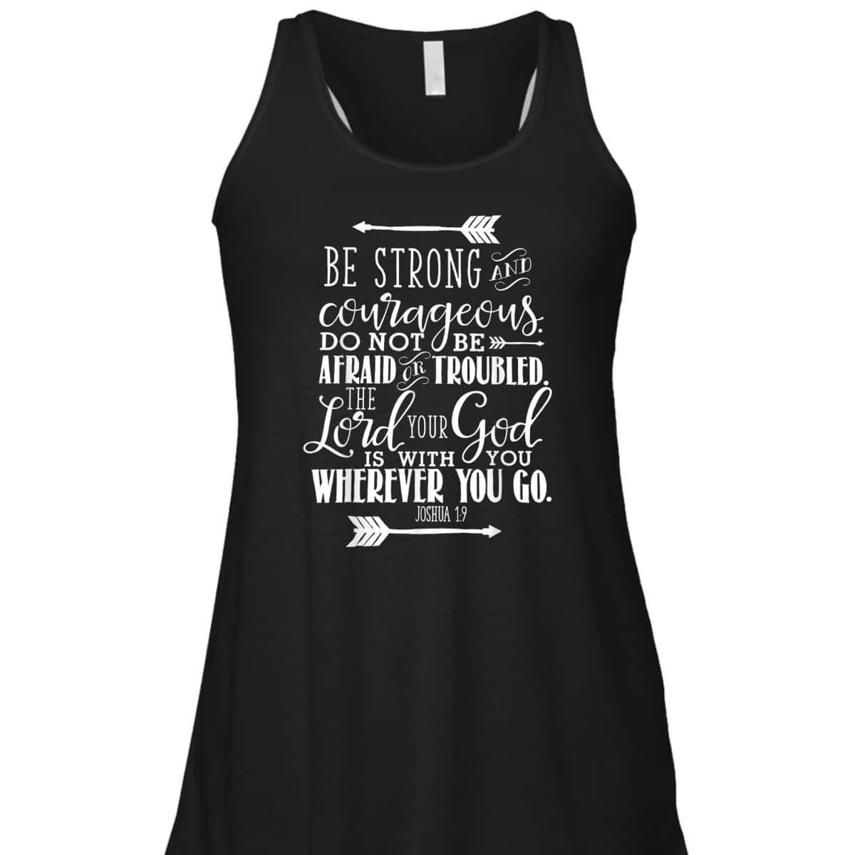 Joshua 19 Christian Bible Verse Pink Be Strong And Courageous T-Shirt