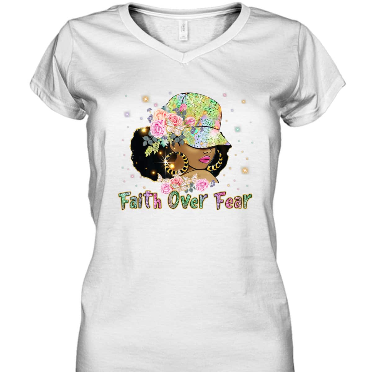 Black Woman Afro Melanin Faith Christian African American T-Shirt Black Woman Afro Melanin Faith Christian African American T-Shirt
