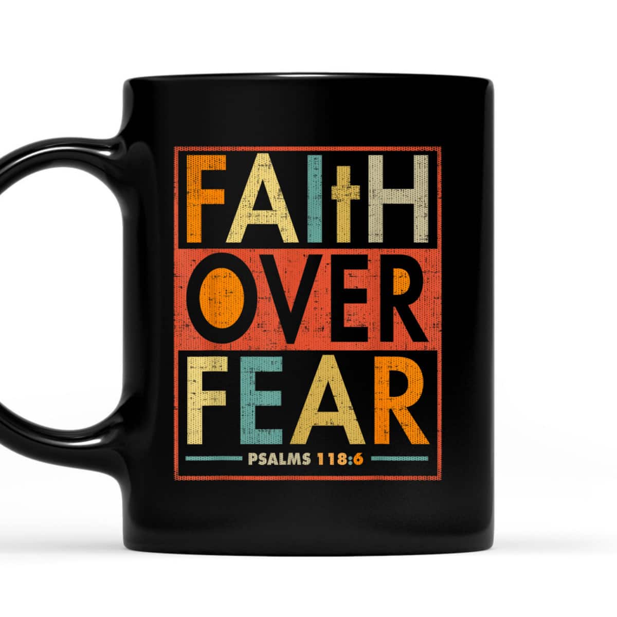Faith Over Fear Vintage Retro Christian Gift Bible Verse T-Shirt Faith Over Fear Vintage Retro Christian Gift Bible Verse T-Shirt