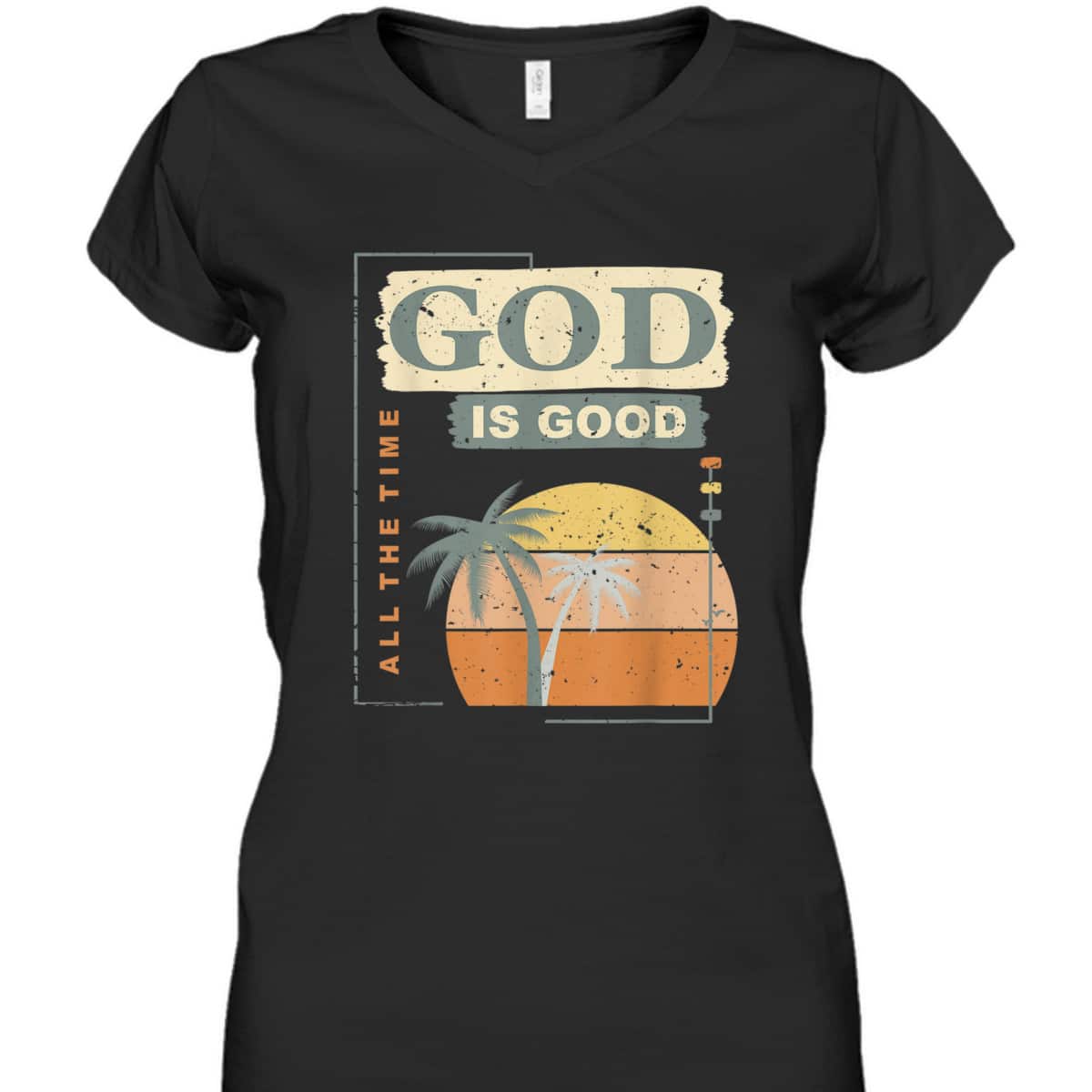 Cool Retro Christian Saying God Is Good All The Time T-Shirt Cool Retro Christian Saying God Is Good All The Time T-Shirt