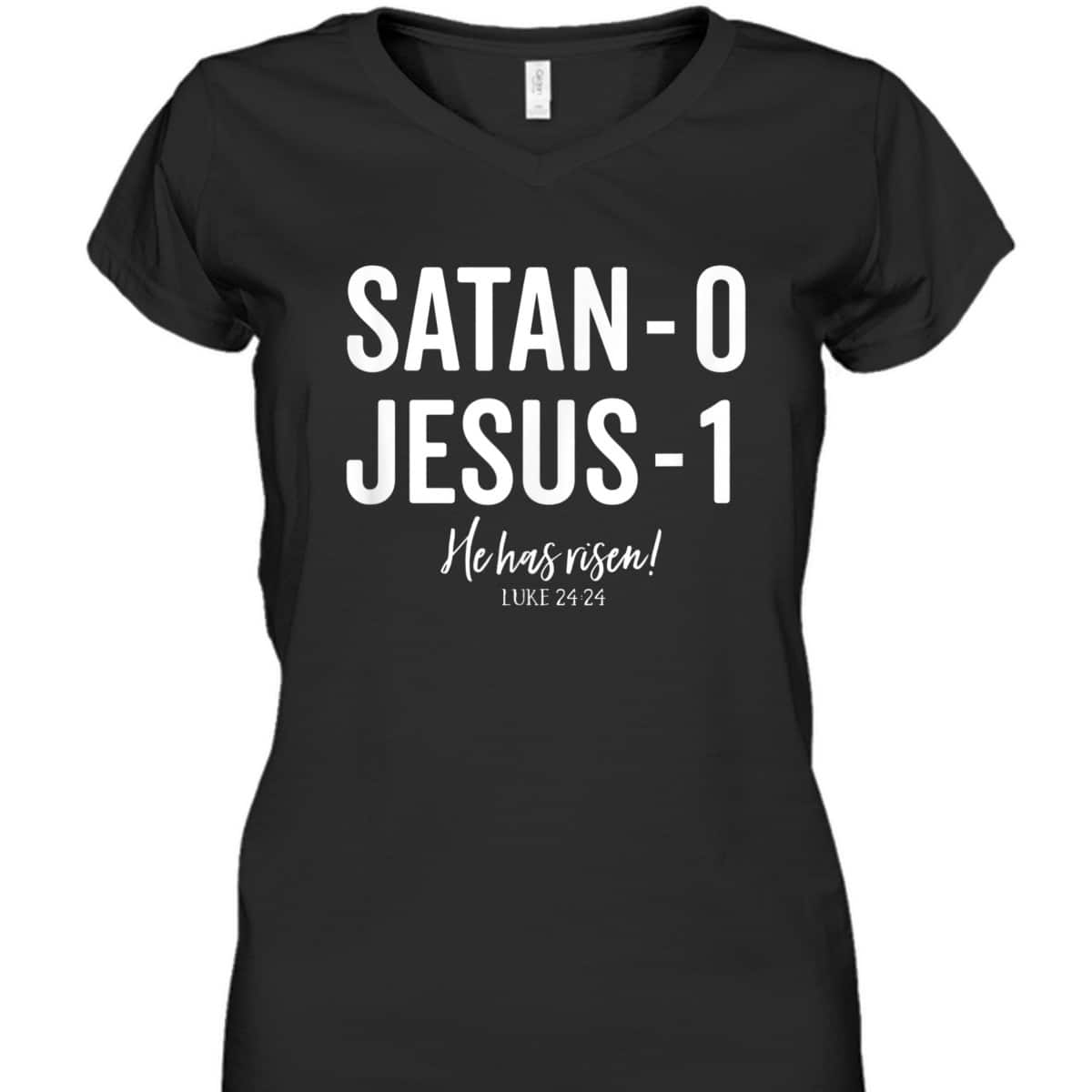 Jesus Has Risen Defeated Satan Cute Christian Worship T-Shirt