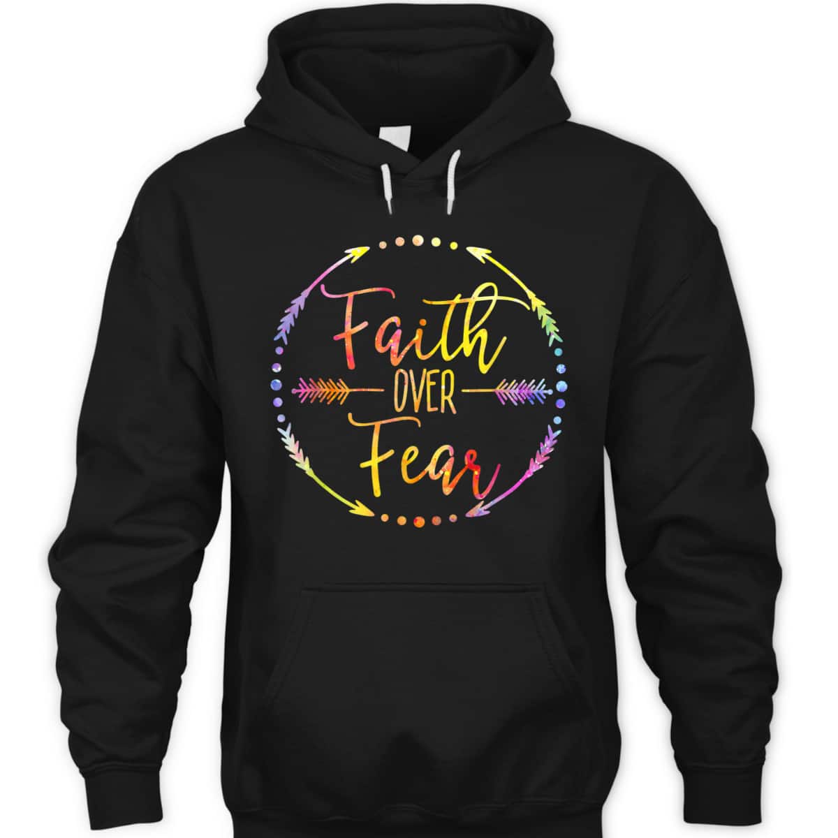 Faith Over Fear Arrow Cute Lettering Inspirational Christian T-Shirt Faith Over Fear Arrow Cute Lettering Inspirational Christian T-Shirt