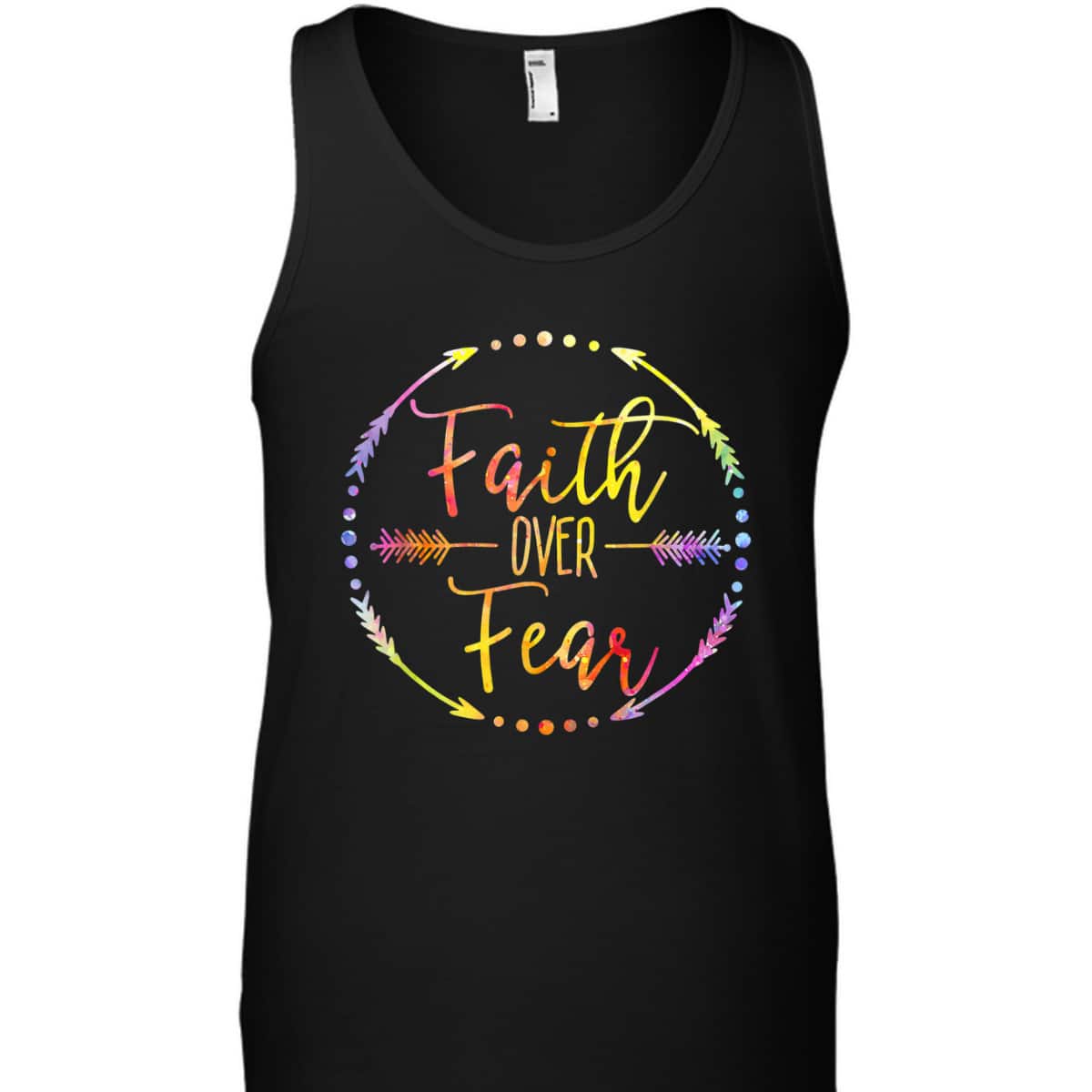 Faith Over Fear Arrow Cute Lettering Inspirational Christian T-Shirt Faith Over Fear Arrow Cute Lettering Inspirational Christian T-Shirt