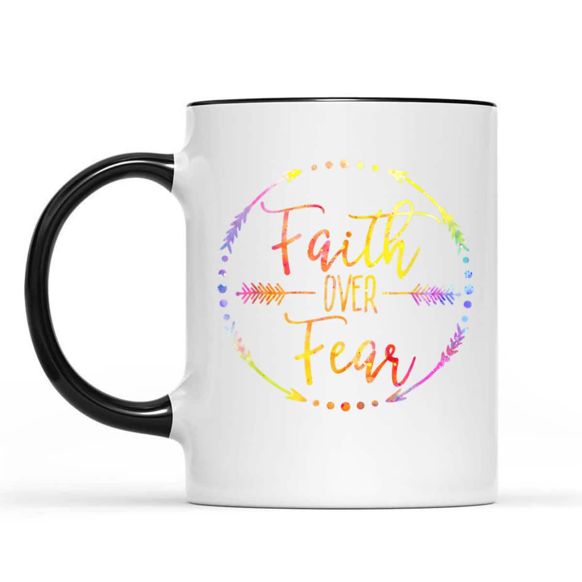 Faith Over Fear Arrow Cute Lettering Inspirational Christian T-Shirt Faith Over Fear Arrow Cute Lettering Inspirational Christian T-Shirt
