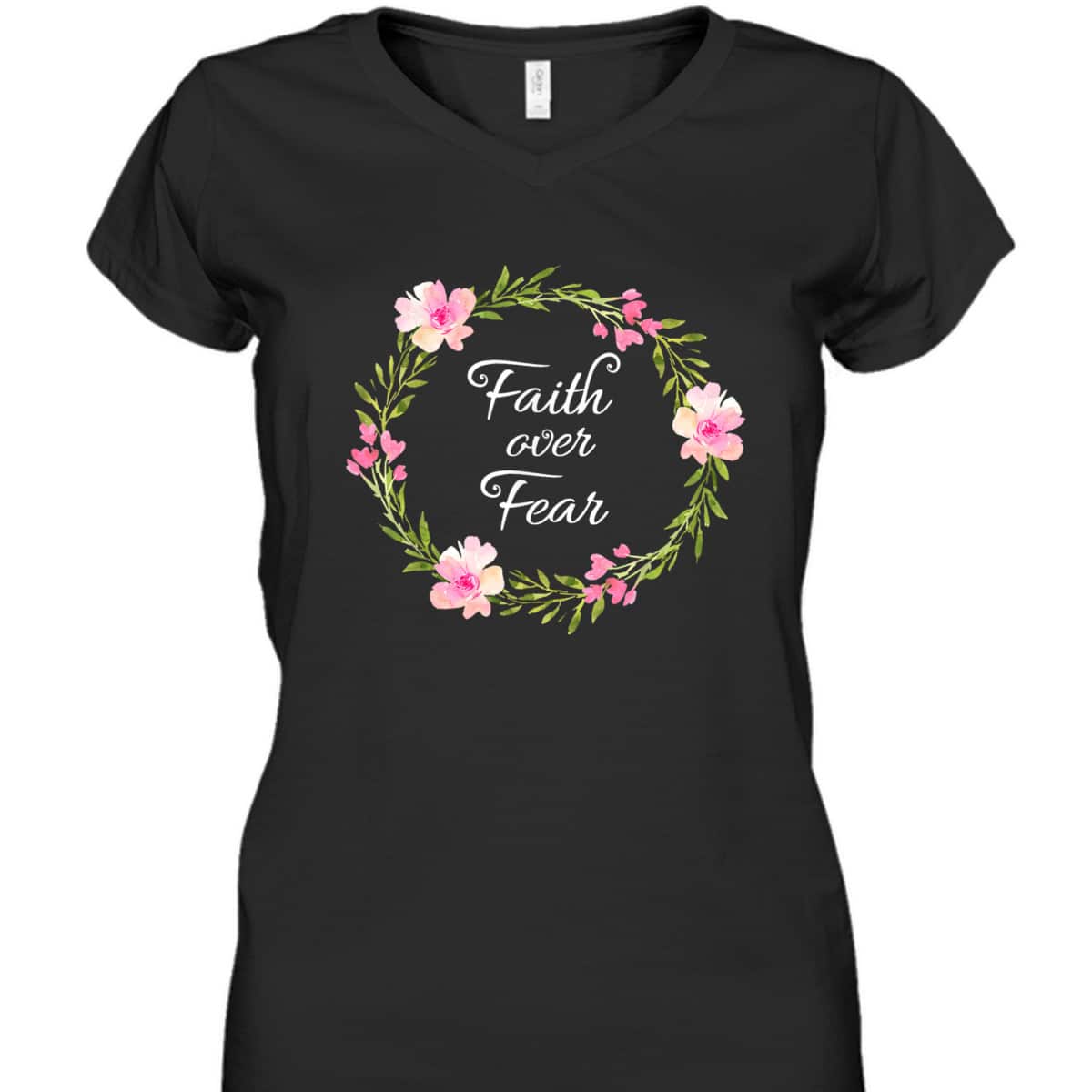 Inspirational Faith Over Fear Spiritual Bible Verse T-Shirt Inspirational Faith Over Fear Spiritual Bible Verse T-Shirt