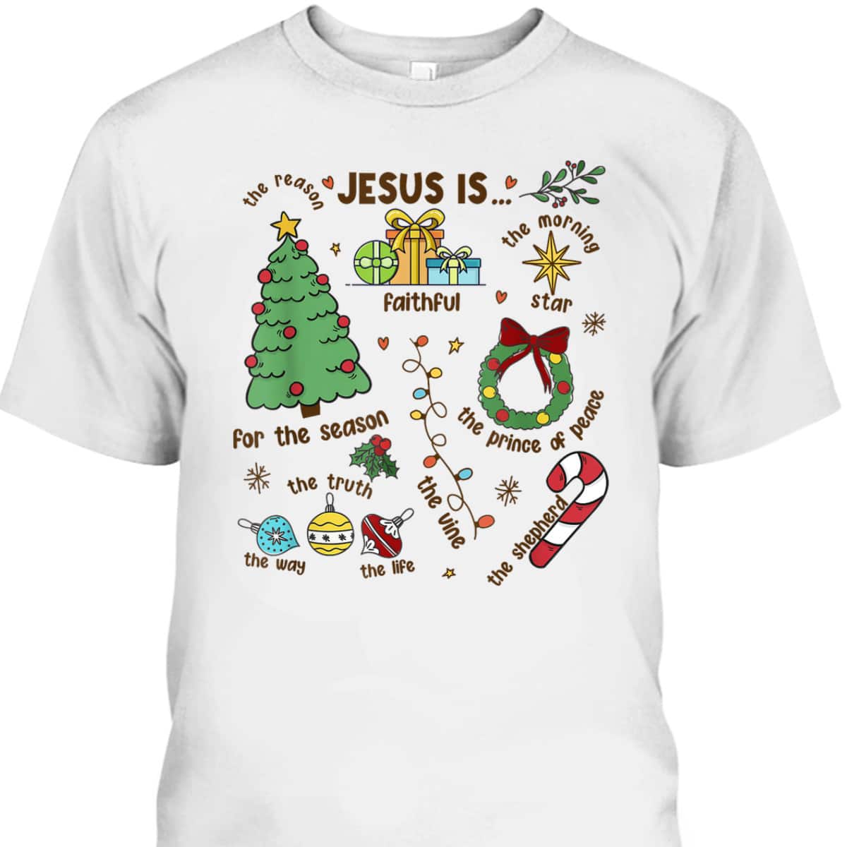 Christmas Jesus Is The Reason For The Season Christian Faith T-Shirt Christmas Jesus Is The Reason For The Season Christian Faith T-Shirt