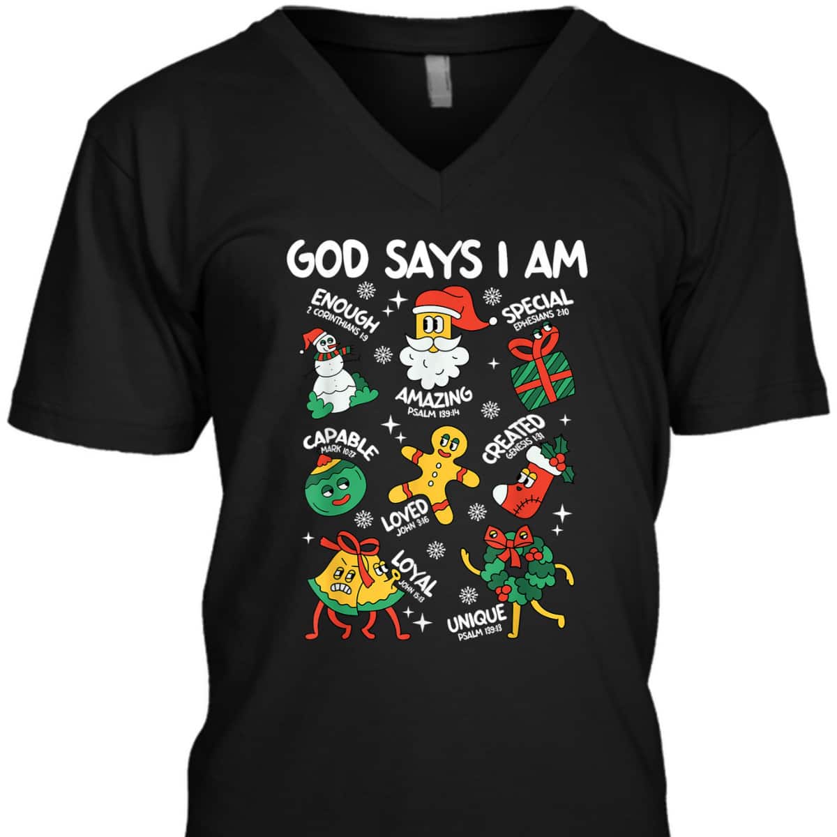 God Says I Am Christmas Lover Christian T-Shirt God Says I Am Christmas Lover Christian T-Shirt