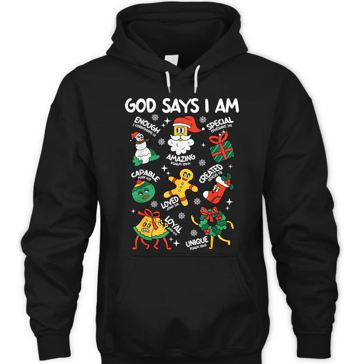 God Says I Am Christmas Lover Christian T-Shirt God Says I Am Christmas Lover Christian T-Shirt