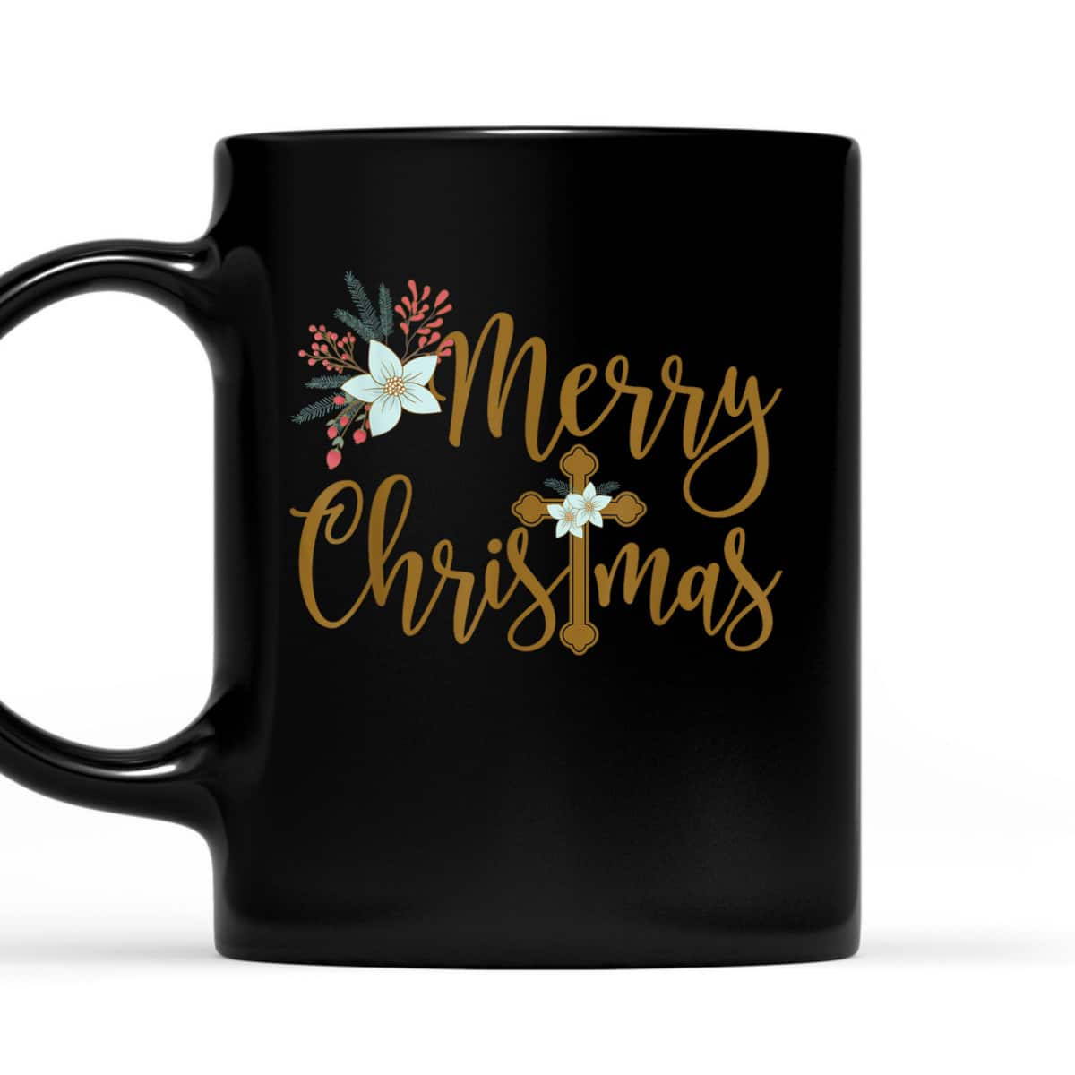 Christian Christmas With Cross Religious Faith T-Shirt Christian Christmas With Cross Religious Faith T-Shirt