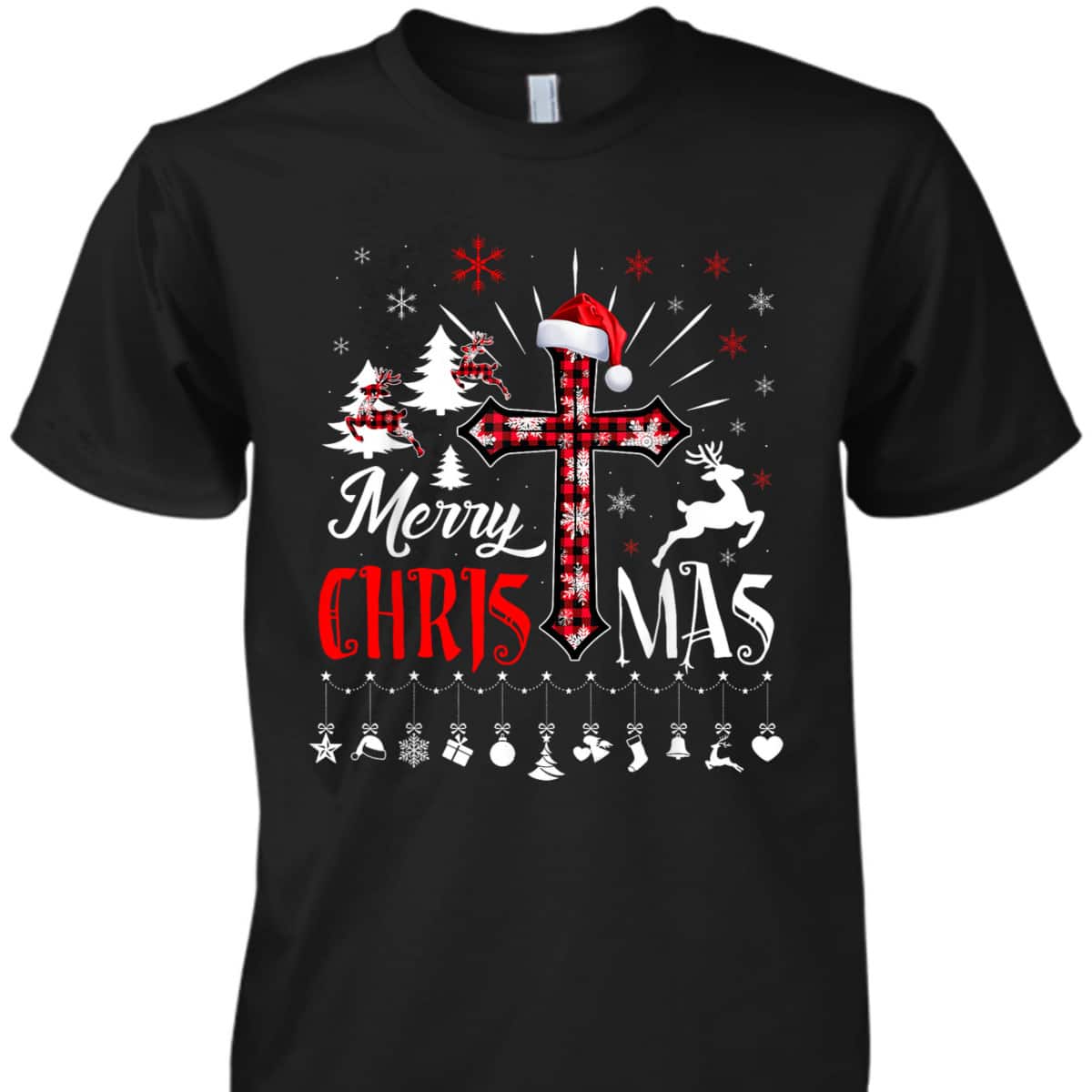 Merry Christmas Cross Christian Plaid Buffalo Xmas Cross T-Shirt Merry Christmas Cross Christian Plaid Buffalo Xmas Cross T-Shirt