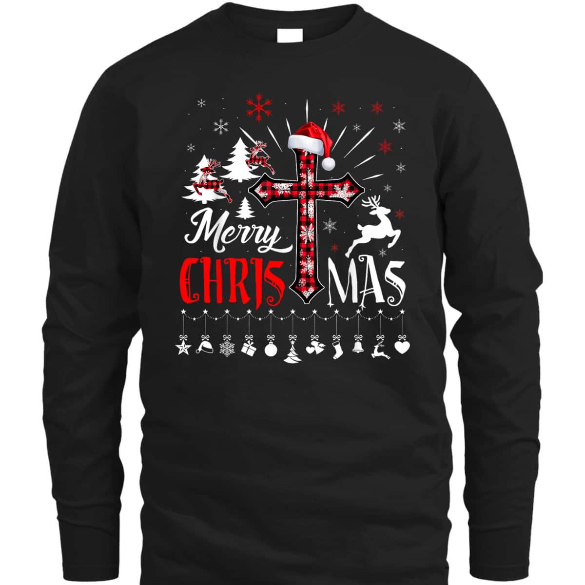 Merry Christmas Cross Christian Plaid Buffalo Xmas Cross T-Shirt Merry Christmas Cross Christian Plaid Buffalo Xmas Cross T-Shirt