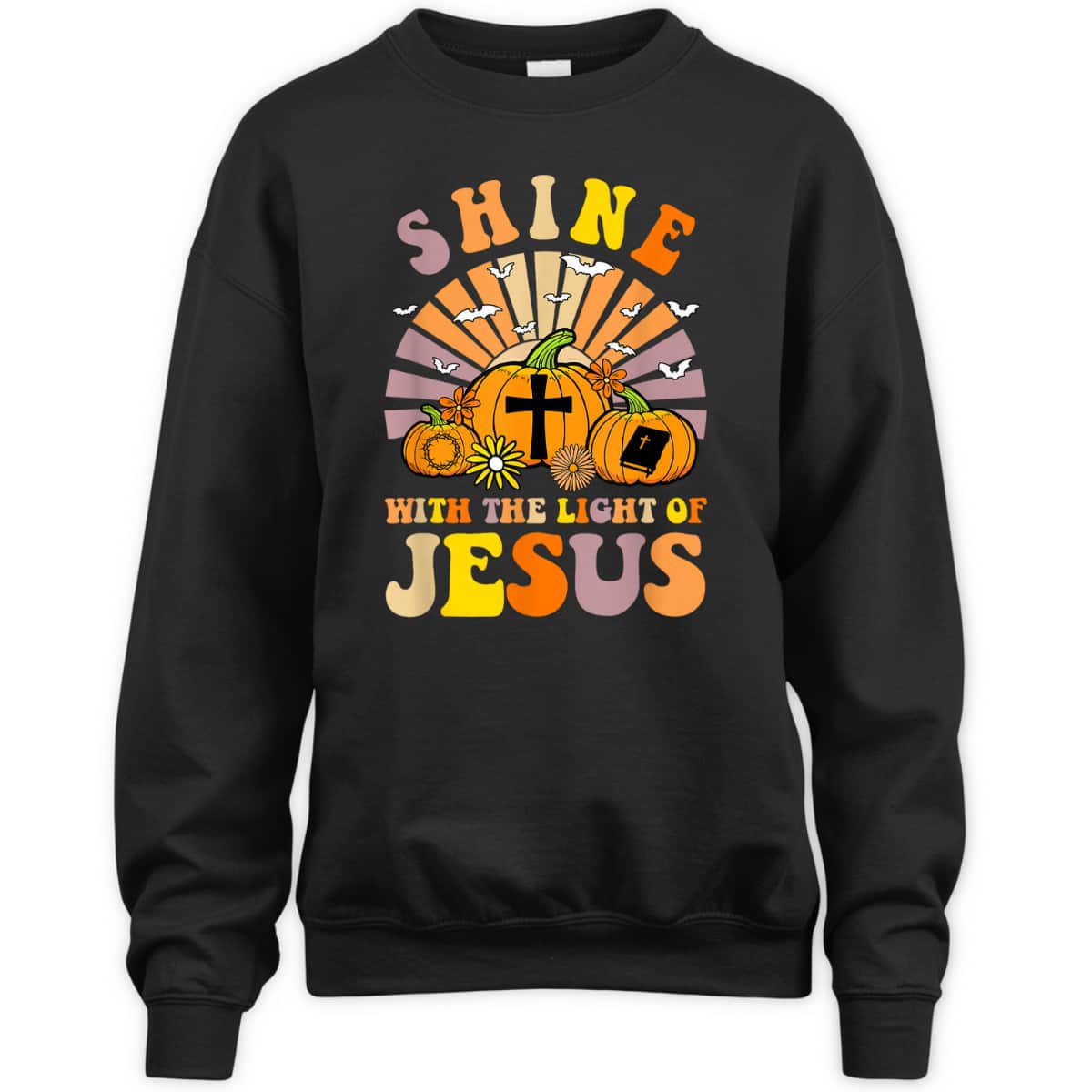 Shine With The Light Of Jesus Christian Lover Halloween Fall T-Shirt Shine With The Light Of Jesus Christian Lover Halloween Fall T-Shirt