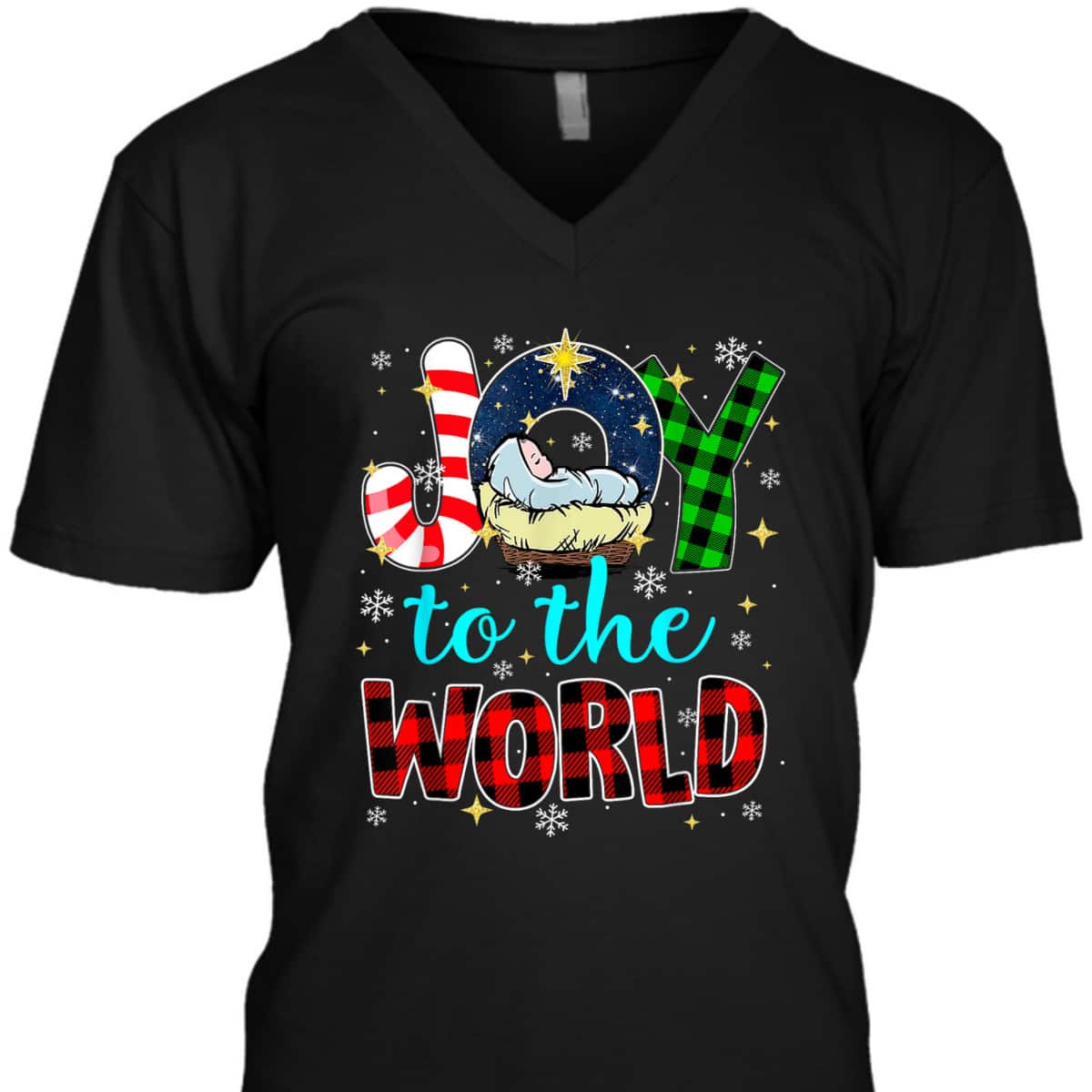 Joy To The World Jesus Christmas Pjs Nativity Christian God T-Shirt Joy To The World Jesus Christmas Pjs Nativity Christian God T-Shirt