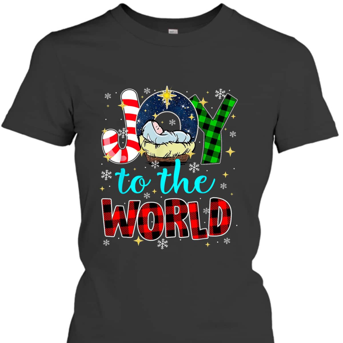 Joy To The World Jesus Christmas Pjs Nativity Christian God T-Shirt Joy To The World Jesus Christmas Pjs Nativity Christian God T-Shirt