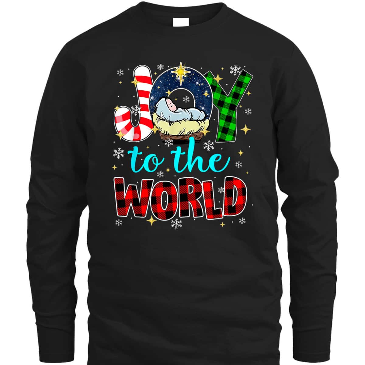 Joy To The World Jesus Christmas Pjs Nativity Christian God T-Shirt Joy To The World Jesus Christmas Pjs Nativity Christian God T-Shirt