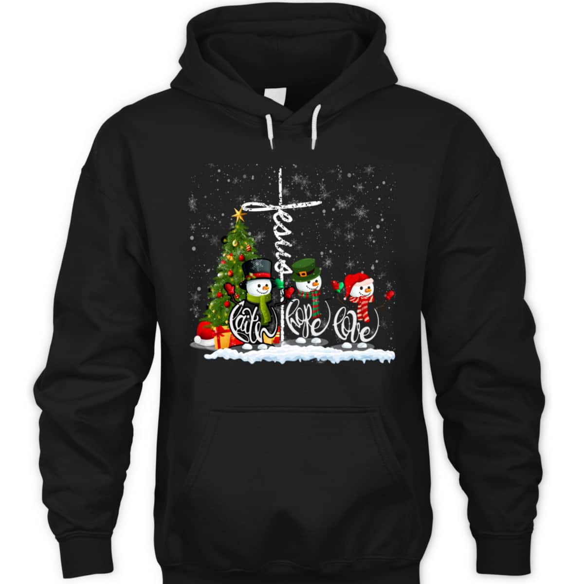Jesus Faith Hope Love Snowman Funny Xmas For Christian T-Shirt Jesus Faith Hope Love Snowman Funny Xmas For Christian T-Shirt