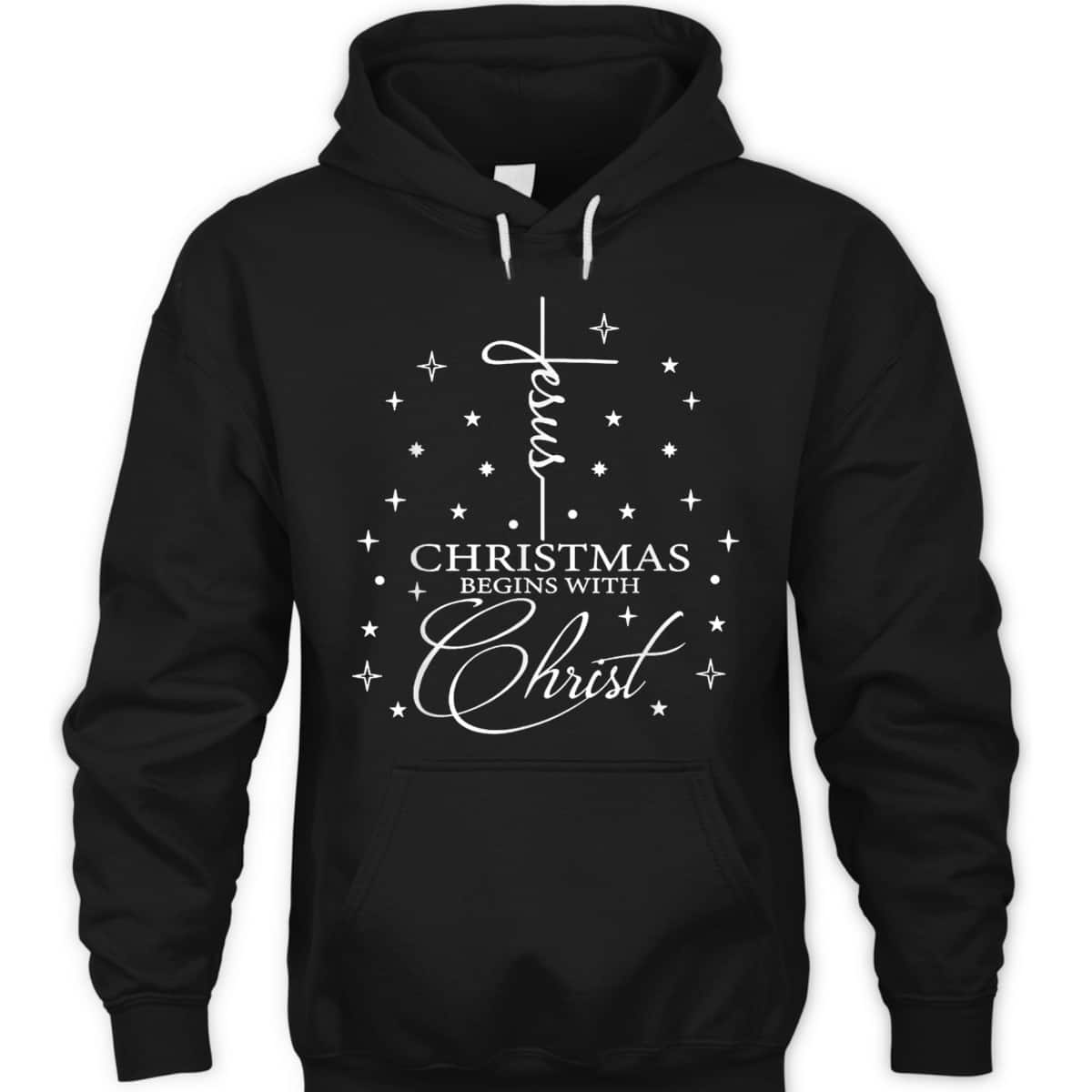 Jesus Christmas Begins With Christ Christian Christmas T-Shirt Jesus Christmas Begins With Christ Christian Christmas T-Shirt