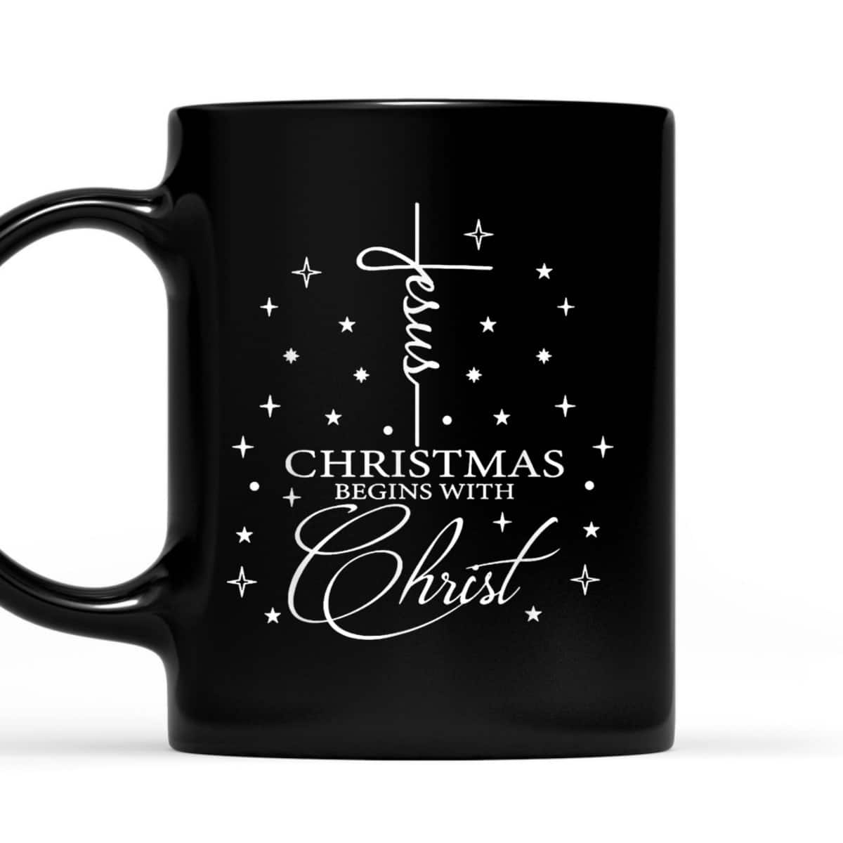 Jesus Christmas Begins With Christ Christian Christmas T-Shirt Jesus Christmas Begins With Christ Christian Christmas T-Shirt