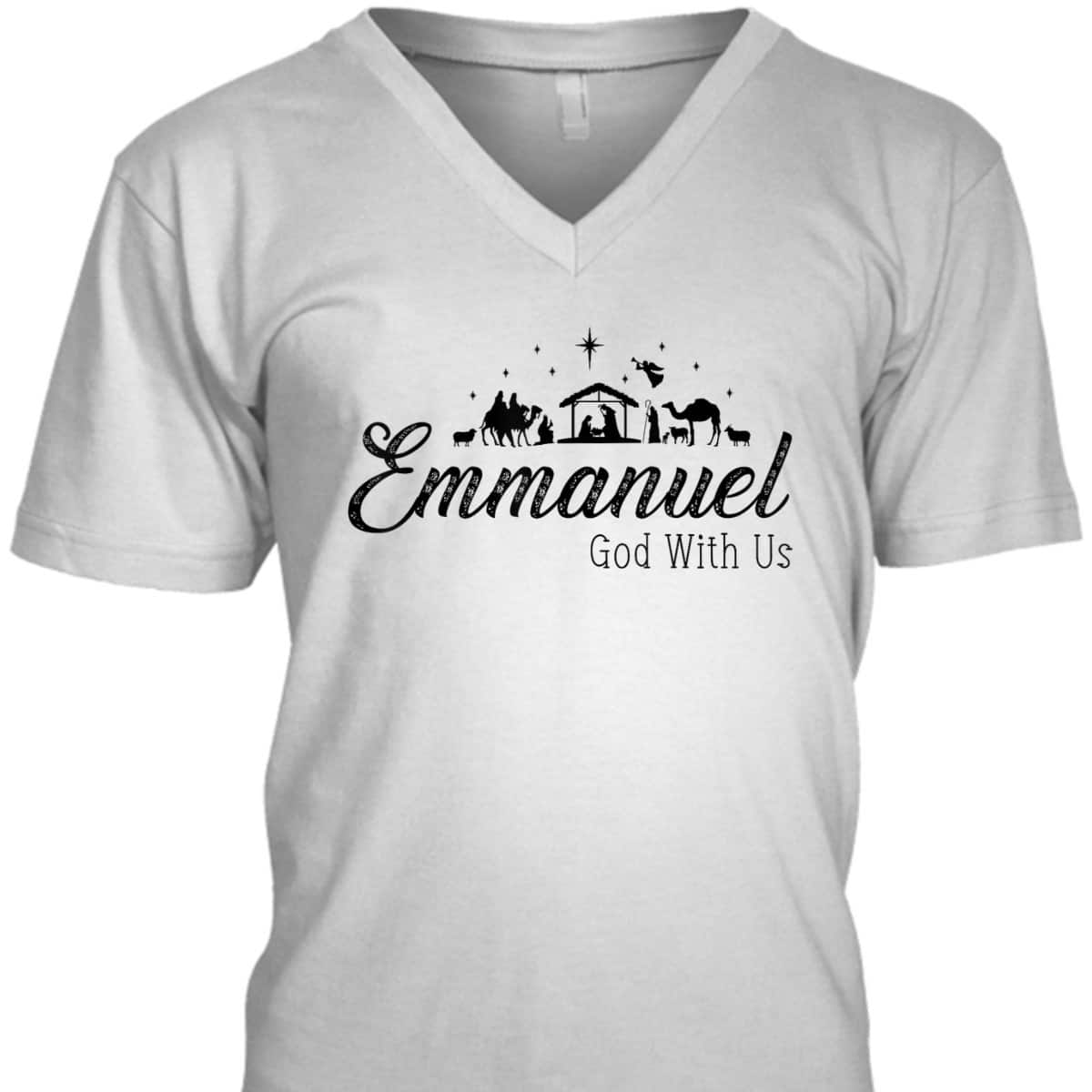 Emmanuel God With Us Nativity Scenes Christmas Christian T-Shirt Emmanuel God With Us Nativity Scenes Christmas Christian T-Shirt