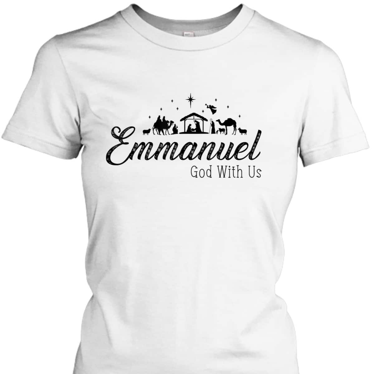 Emmanuel God With Us Nativity Scenes Christmas Christian T-Shirt Emmanuel God With Us Nativity Scenes Christmas Christian T-Shirt