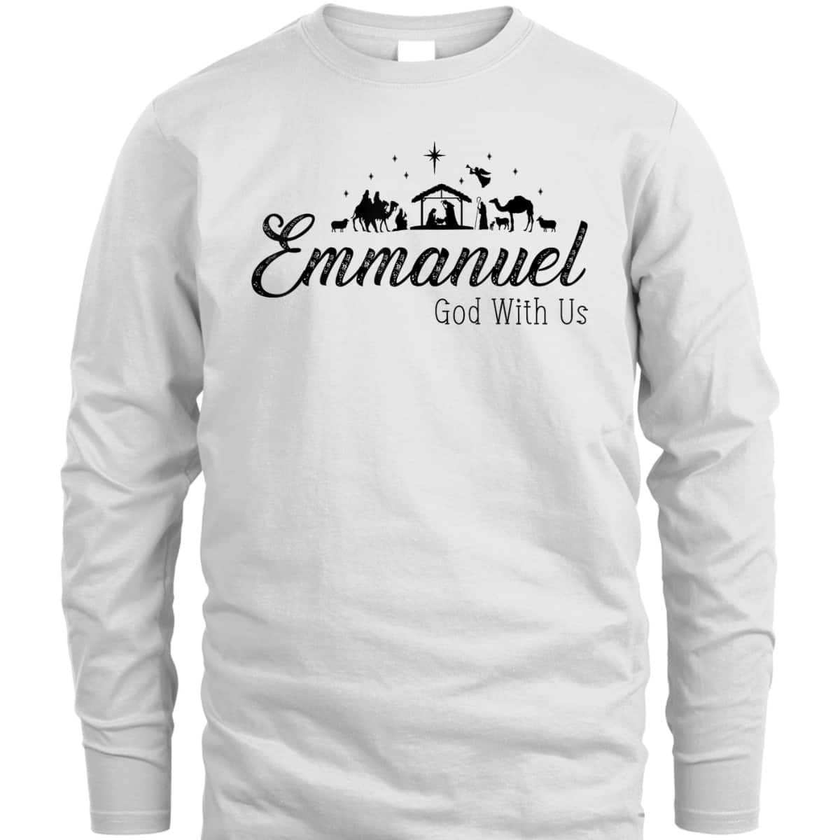 Emmanuel God With Us Nativity Scenes Christmas Christian T-Shirt Emmanuel God With Us Nativity Scenes Christmas Christian T-Shirt