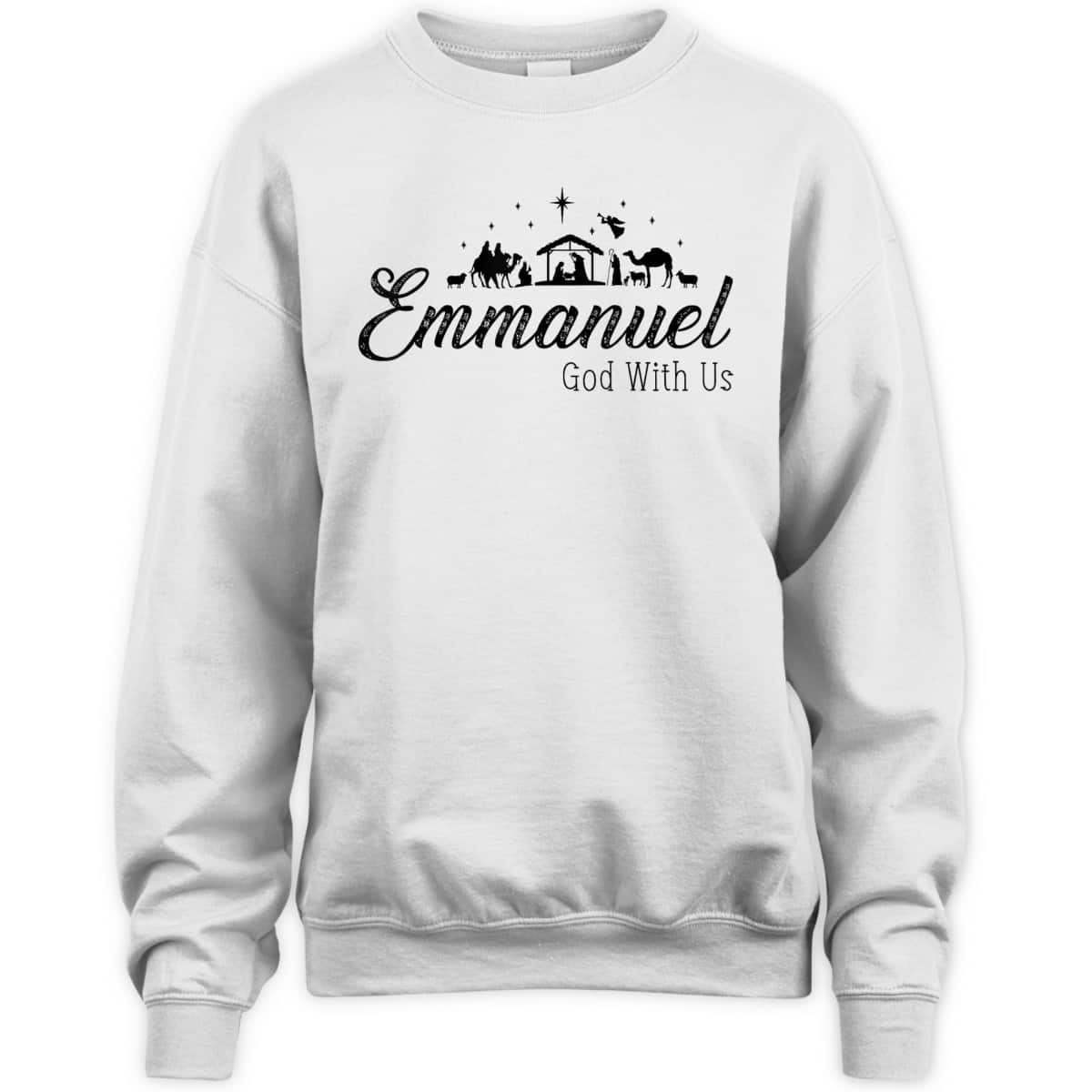 Emmanuel God With Us Nativity Scenes Christmas Christian T-Shirt Emmanuel God With Us Nativity Scenes Christmas Christian T-Shirt